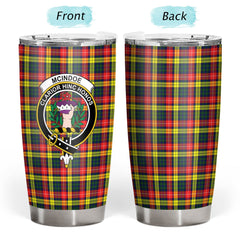 Clan McIndoe Tartan Crest Tumbler ZC95 Clan Hall Tartan Today