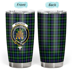 Clan McKenzie Tartan Crest Tumbler NY55 Clan Hall Tartan Today