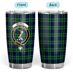 Clan McNeil of Colonsay Modern Tartan Crest Tumbler LM78 Clan Hall Tartan Today