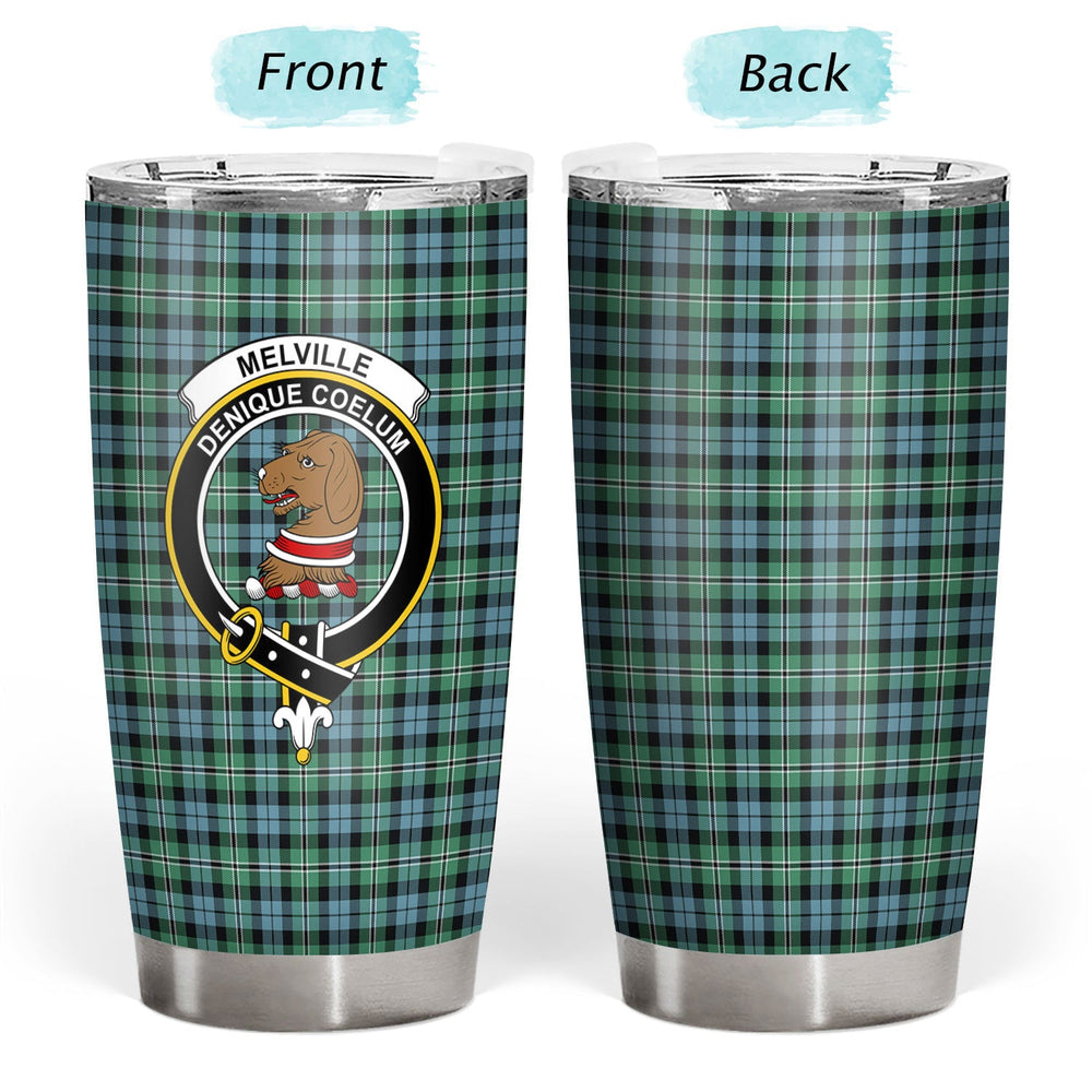 Clan Melville Tartan Crest Tumbler DA88 Clan Melville Tartan Today