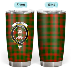 Clan Menzies Green Modern Tartan Crest Tumbler LD31 Clan Menzies Tartan Today