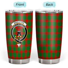 Clan Middleton Modern Tartan Crest Tumbler IW47 Clan Middleton Tartan Today