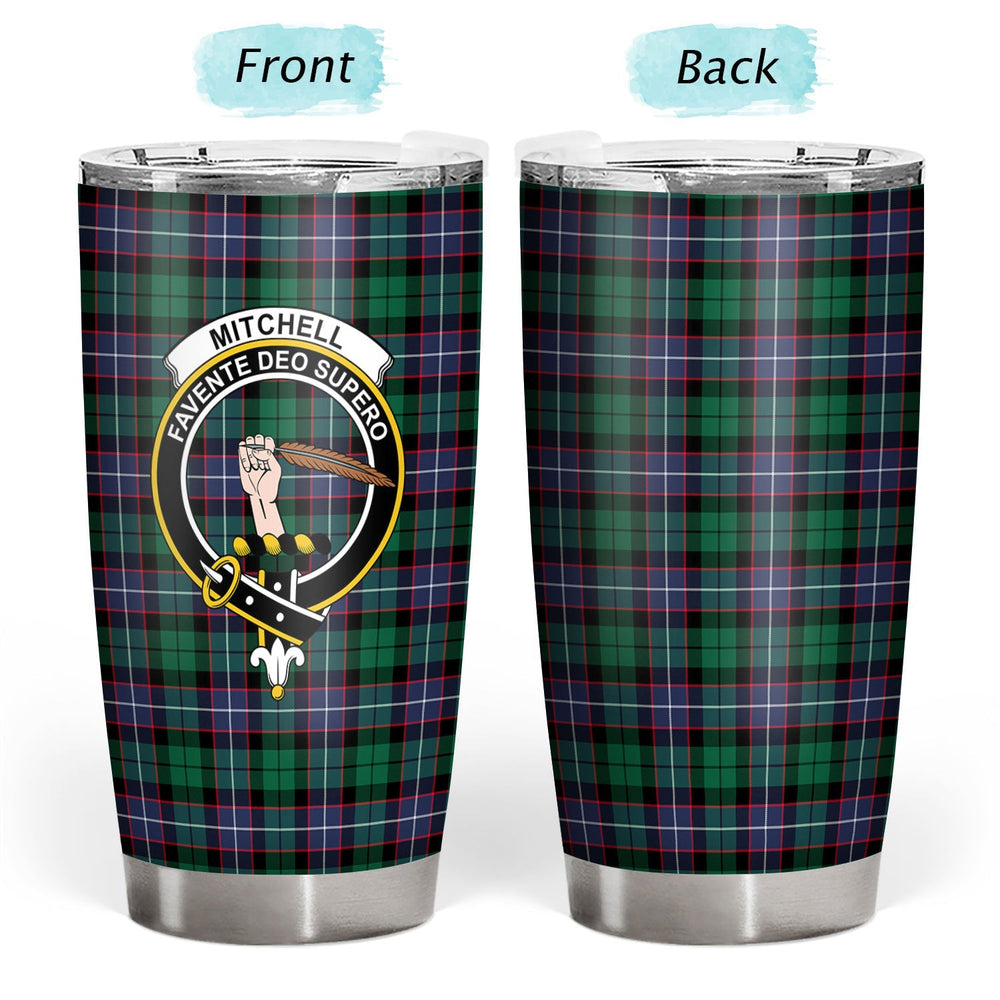 Clan Mitchell Modern Tartan Crest Tumbler VE48 Clan Hall Tartan Today