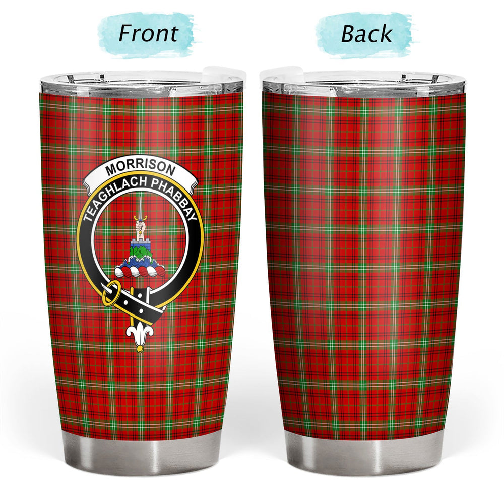 Clan Morrison Red Modern Tartan Crest Tumbler XJ16 Clan Morrison Tartan Today