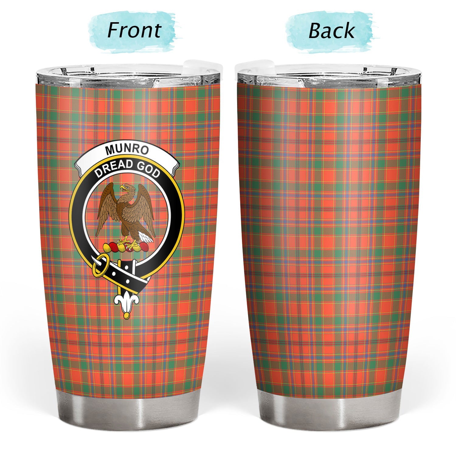 Clan Munro Ancient Tartan Crest Tumbler PO93 Clan Munro Tartan Today