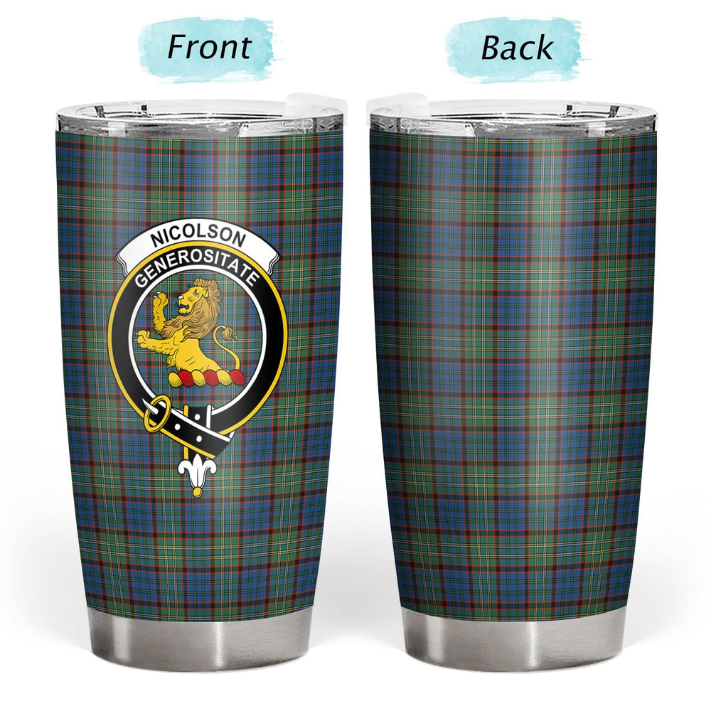 Clan Nicolson Hunting Ancient Tartan Crest Tumbler NQ44 Clan Nicolson Tartan Today