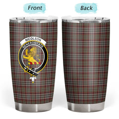 Clan Nicolson Hunting Weathered Tartan Crest Tumbler RK25 Clan Nicolson Tartan Today