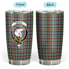 Clan Norvel (or Norvill) Tartan Crest Tumbler SD92 Clan Norvel Tartan Today