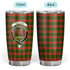 Clan Pollock Tartan Crest Tumbler IH17 Clan Pollock Tartan Today