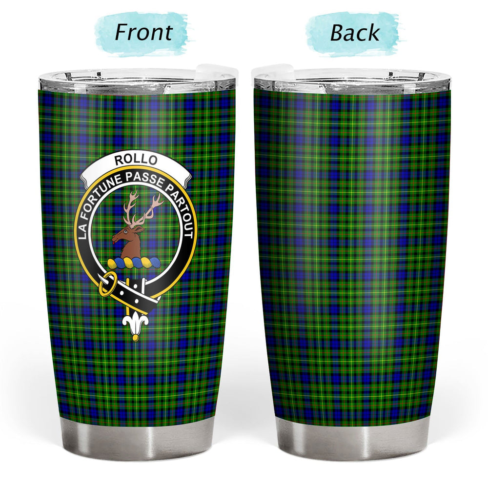 Clan Rollo Modern Tartan Crest Tumbler JJ28 Clan Rollo Tartan Today