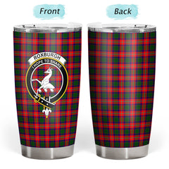 Clan Roxburgh District Tartan Crest Tumbler LC95 Clan Hall Tartan Today