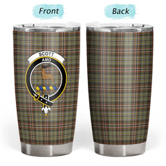 Clan Scott Green Weathered Tartan Crest Tumbler NR99 Clan Scott (Scott Tartan) Tartan Today