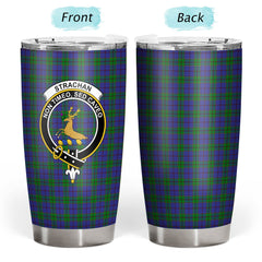 Clan Strachan Tartan Crest Tumbler FU70 Clan Strachan Tartan Today