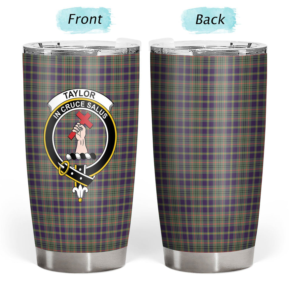Clan Taylor Weathered Tartan Crest Tumbler RC24 Clan Taylor Tartan Today