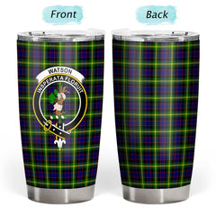 Clan Watson Modern Tartan Crest Tumbler TZ85 Clan Watson Tartan Today