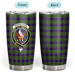 Clan Whitefoord Tartan Crest Tumbler DN37 Clan Whitefoord Tartan Today