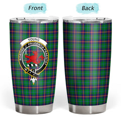 Clan Young Modern Tartan Crest Tumbler PK10 Clan Young Tartan Today