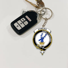 Clan Stirling (of Cadder-Present Chief) Tartan Crest Keychain LN15 Clan Stirling Tartan Today