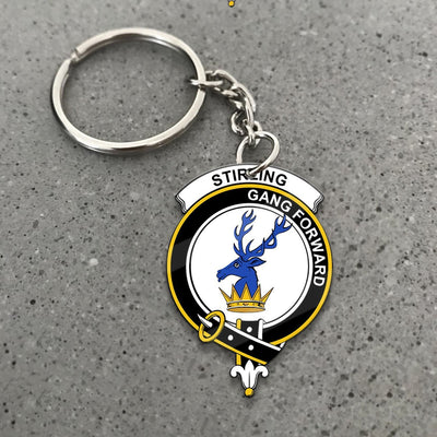 Clan Stirling (of Cadder-Present Chief) Tartan Crest Keychain LN15