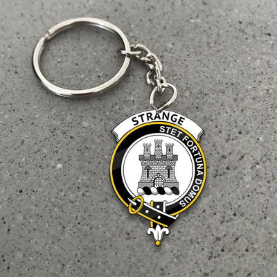 Clan Strange (or Strang) Tartan Crest Keychain UO93