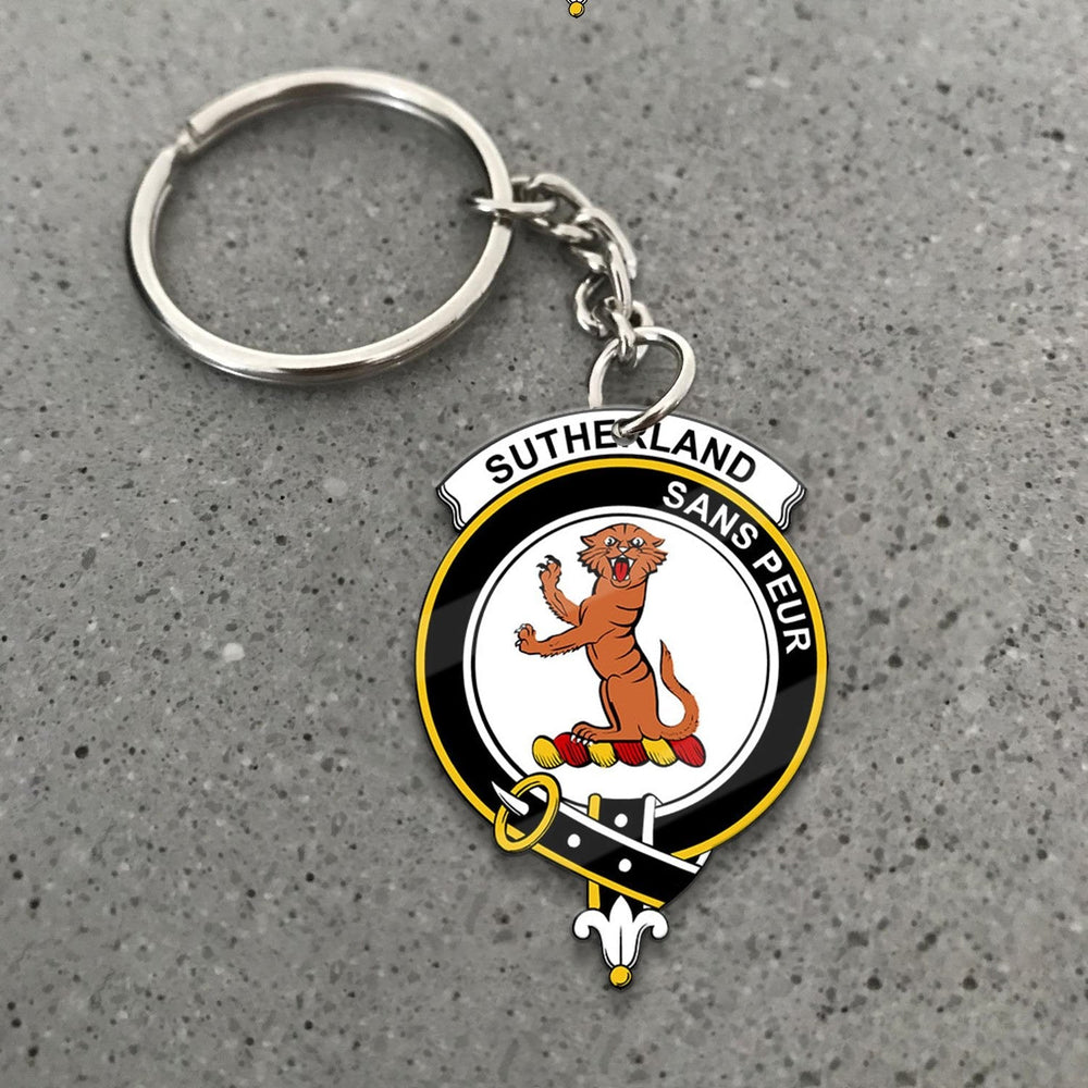 Clan Sutherland I Tartan Crest Keychain FX65 Clan Sutherland Tartan Today