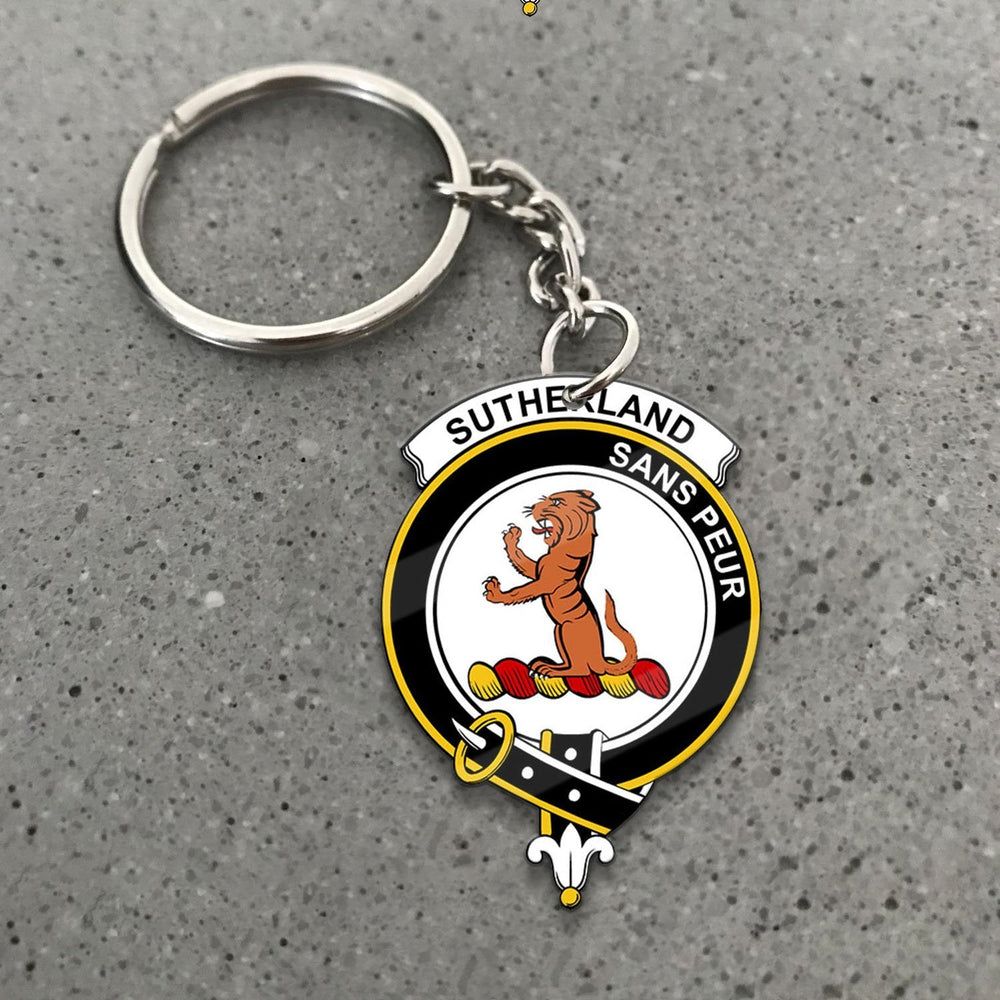 Clan Sutherland II Tartan Crest Keychain WE14 Clan Sutherland Tartan Today