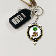 Clan Swinton Tartan Crest Keychain SQ99 Clan Swinton Tartan Today