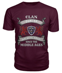 Clan Dunlop Family Tartan 2D T-shirt HT57 Dunlop Tartan Clan Tartan T-Shirt Maroon S Dunlop Tartan Clan