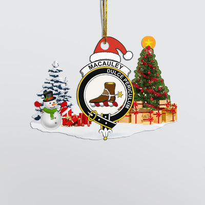 Clan Macauley Crest Tartan Acrylic Christmas Ornament DX22