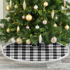 Clan MacFarlane Black _ White Tartan Christmas Tree Skirt LH80 MacFarlane Black _ White Tartan Tartan Christmas