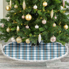 Clan Stewart Muted Blue Tartan Christmas Tree Skirt BI18 Stewart Muted Blue Tartan Tartan Christmas