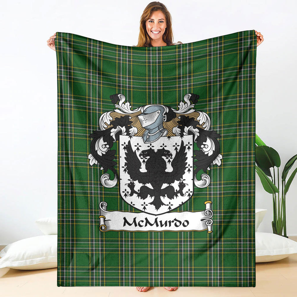 Clan McMurdo Tartan Coat of Arms BlanketHE11 Clan Hall Tartan Today
