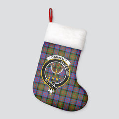 Clan Carnegie Ancient Tartan Crest Christmas Stocking ZZ82 Carnegie Ancient Tartan Tartan Stocking