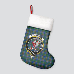 Clan Cockburn Ancient Tartan Crest Christmas Stocking QB51 Cockburn Ancient Tartan Tartan Stocking
