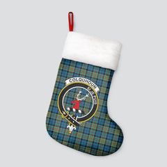 Clan Colquhoun Ancient Tartan Crest Christmas Stocking CT32 Colquhoun Ancient Tartan Tartan Stocking