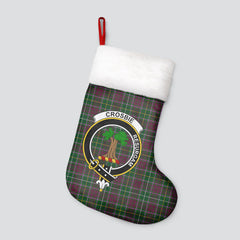 Clan Crosbie (or Crosby) Tartan Crest Christmas Stocking KC74 Crosbie (or Crosby) Tartan Tartan Stocking
