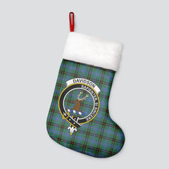 Clan Davidson Ancient Tartan Crest Christmas Stocking GC60 Davidson Ancient Tartan Tartan Stocking