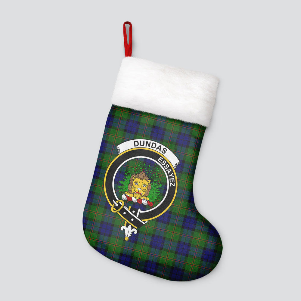 Clan Dundas Modern Tartan Crest Christmas Stocking DH84 Dundas Modern Tartan Tartan Stocking
