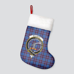 Clan Elliott Modern Tartan Crest Christmas Stocking UE87 Elliott Modern Tartan Tartan Stocking