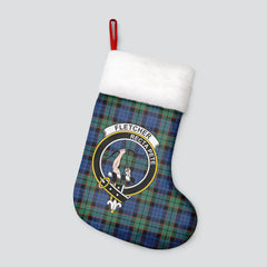 Clan Fletcher Ancient Tartan Crest Christmas Stocking NT15 Fletcher Ancient Tartan Tartan Stocking