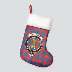 Clan Galloway Red Tartan Crest Christmas Stocking NV37 Galloway Red Tartan Tartan Stocking