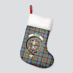 Clan Glass Tartan Crest Christmas Stocking LG67 Glass Tartan Tartan Stocking