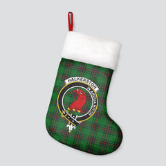 Clan Halkerston Tartan Crest Christmas Stocking EA13 Halkerston Tartan Tartan Stocking