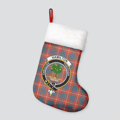 Clan Hamilton Ancient Tartan Crest Christmas Stocking SR19 Hamilton Ancient Tartan Tartan Stocking