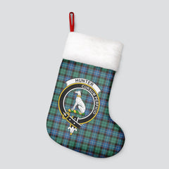 Clan Hunter Ancient Tartan Crest Christmas Stocking VT56 Hunter Ancient Tartan Tartan Stocking