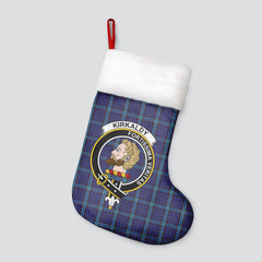 Clan Kirkaldy Tartan Crest Christmas Stocking XJ32 Kirkaldy Tartan Tartan Stocking