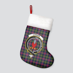 Clan Logan Modern Tartan Crest Christmas Stocking XZ39 Logan Modern Tartan Tartan Stocking