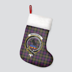 Clan MacDonnell of Glengarry Modern Tartan Crest Christmas Stocking AD10 MacDonnell of Glengarry Modern Tartan Tartan Stocking
