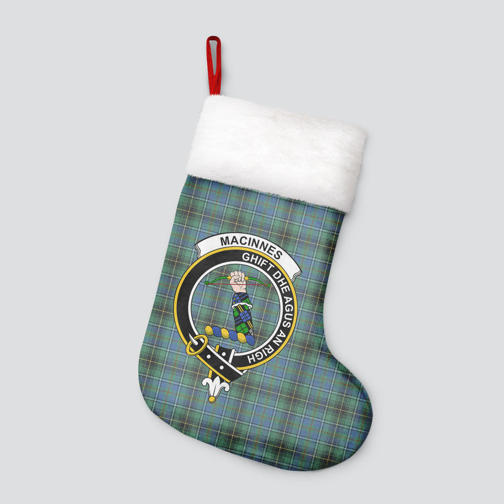 Clan MacInnes Ancient Tartan Crest Christmas Stocking TA41 MacInnes Ancient Tartan Tartan Stocking