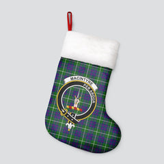 Clan MacIntyre Hunting Modern Tartan Crest Christmas Stocking DN79 MacIntyre Hunting Modern Tartan Tartan Stocking